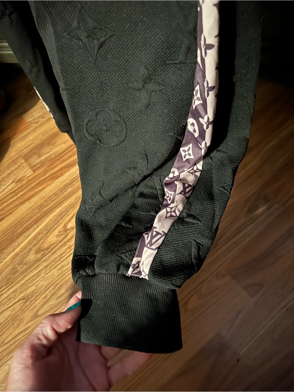 Black Monogram Track Jacket & Pants with Logo Tape - Picture 5 of 8